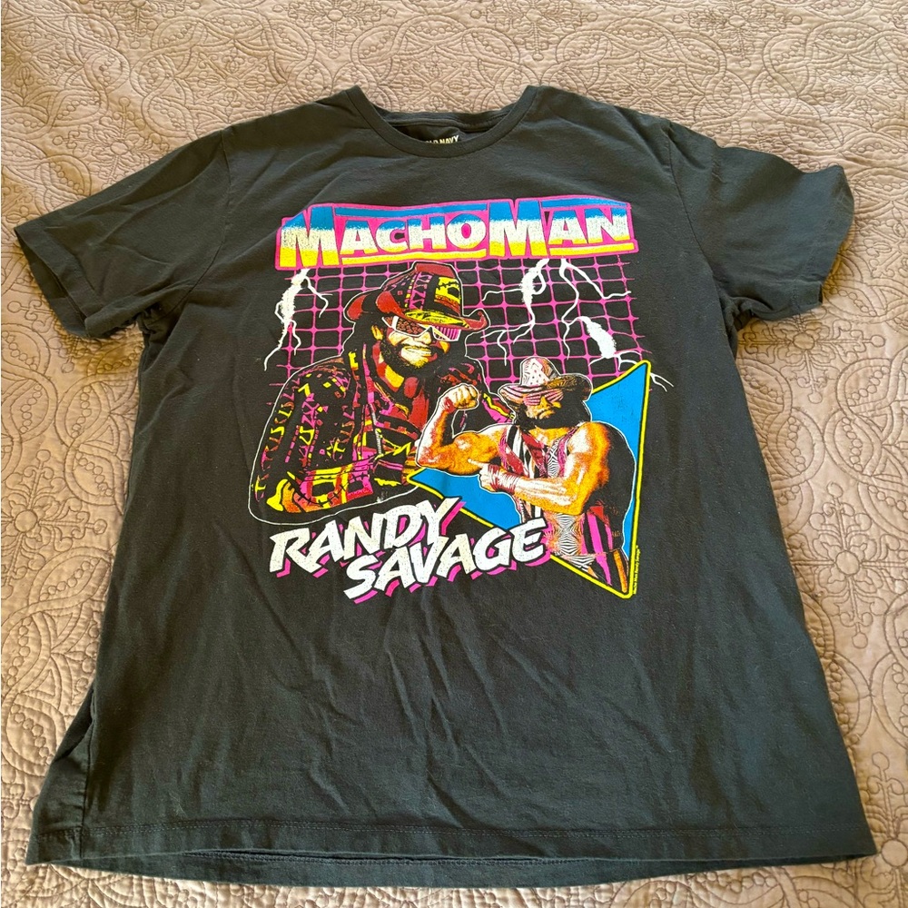 Old Navy Macho Man Randy Savage Tee - EUC!
